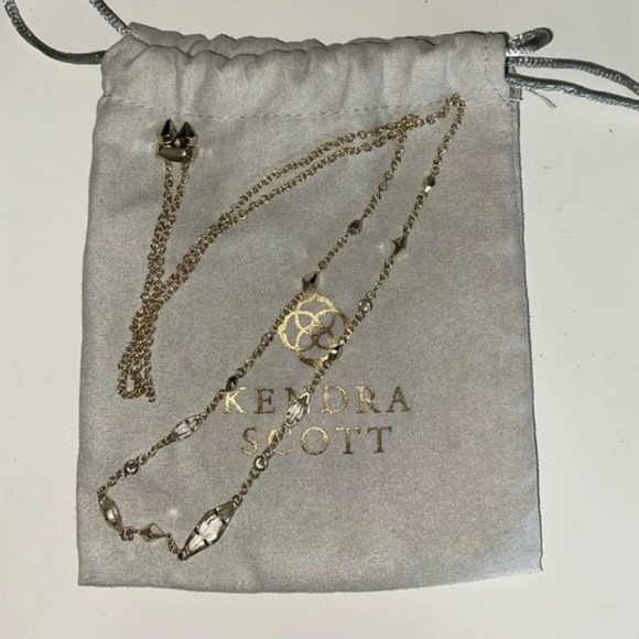 Kendra Scott rose Gold plated Debra Choker adjustable Necklace iridescent stones - Picture 11 of 11